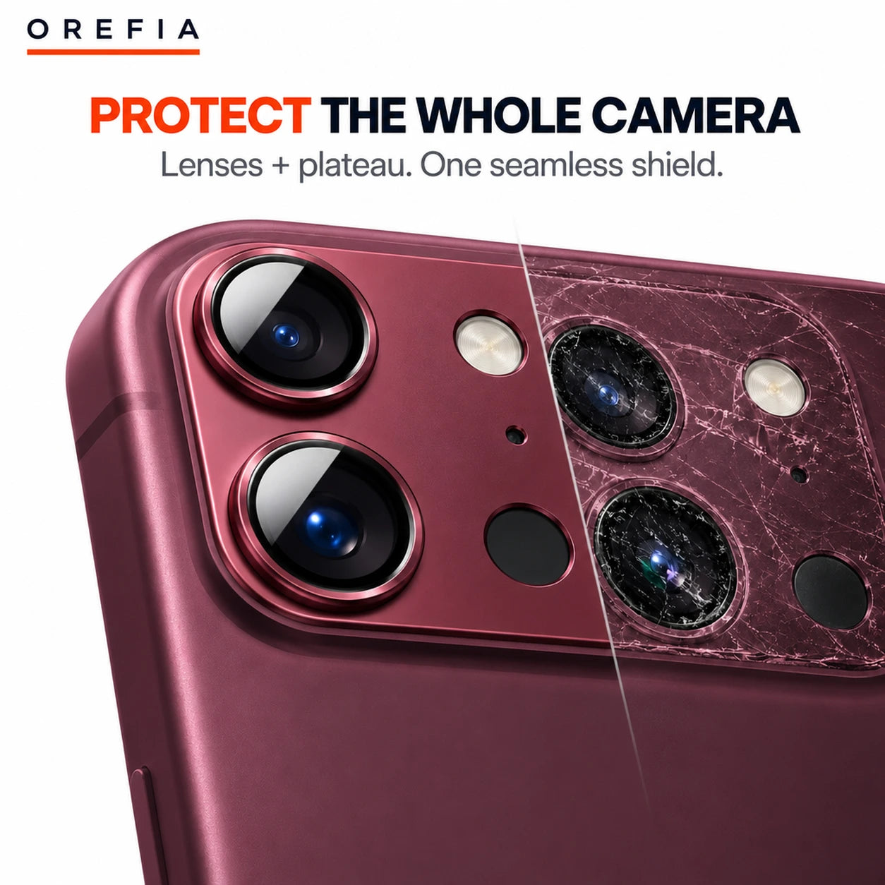 OREFIA One‑Piece Camera Shield