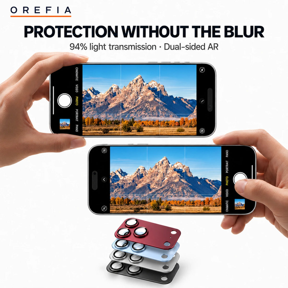 OREFIA One‑Piece Camera Shield