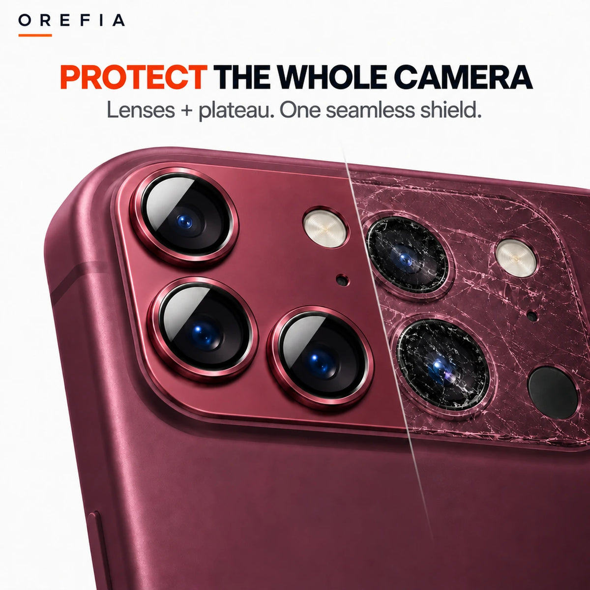 OREFIA One‑Piece Camera Shield